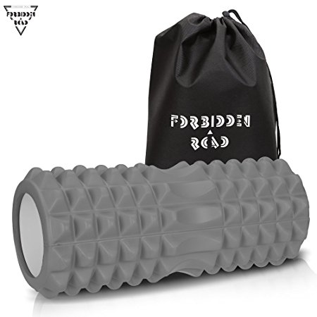 Forbidden Road Foam Roller Muscle Roller 4 Colors with Massage Acupressure Exercise Core Therapy Roll Tool with Bi-directional Zone for Spine Comfort Muscle Massage and Deep Tissue Trigger Provided