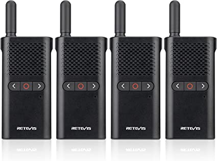 Retevis RB28B Walkie Talkies for Adults,Two Way Radios Long Range Rechargeable,1500mAh Battery,USB Charging,Mini 2 Way Radio Handheld for Hiking Outdoor Camping Trip (4 Pack)