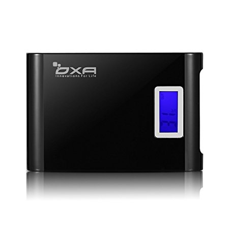 OXA® 10000mAh 2A/1A Dual USB Outputs Portable External Battery For iPhone 6, iPhone 6 Plus or Samsung Galaxy S6, With Digital Screen And LED Flashlight, for Andriod phones, iPhone 5c, iPhone 5s, iPhone 5, iPhone 4S, iPhone 4, iphone 3GS, iPad, HTC, Samsung, Tablets, Digital Camera, MP3 Players, and other USB Devices (Black)