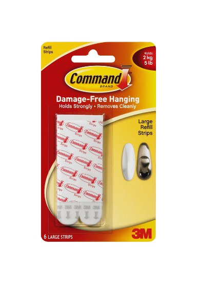 Command Mounting Refill Strips Large 6-Strip