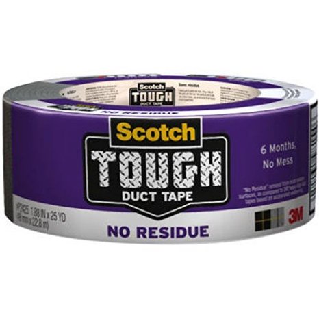 Scotch Tough Duct Tape, No Residue, 1.88-Inch by 25-Yard