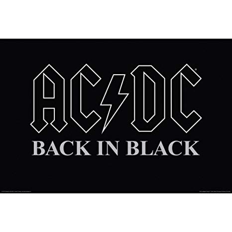AC/DC Back in Black Poster 36 x 24in