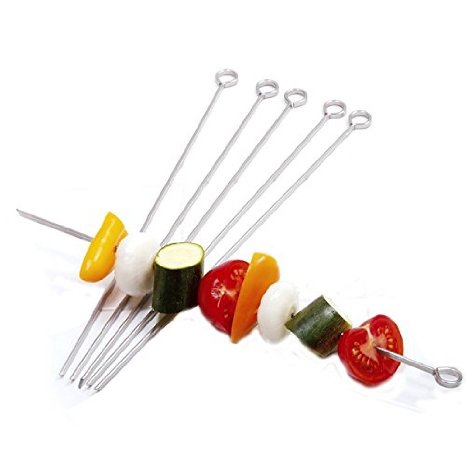 Norpro 12" S/S Skewers 6 Pc Bbq Grilling Camping Marshmallow Hot Dog Shish Kabob