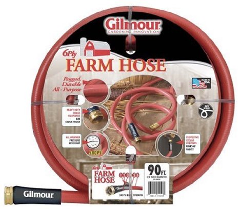 Gilmour 29 Series 6 Ply Farm Hose 5/8 Inch x 90 Feet 29-58090 Red (Discontinued by Manufacturer)