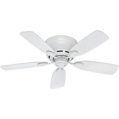 Hunter 51059 Low Profile IV 5-Blade Ceiling Fan, 42-Inch, White