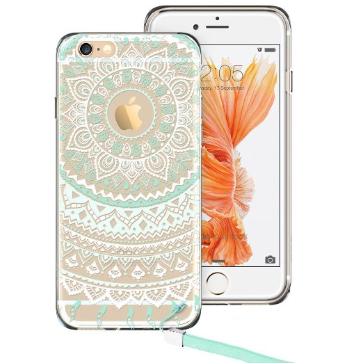 iPhone 6 iPhone 6 Case iPhone 6 Case Clear ESR Totem Series Hybrid Case One Piece TPU Bumper Hard PC Back Cover Protective Case for iPhone 6siPhone 6 Mint Mandala