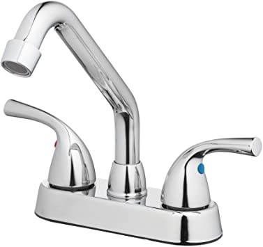 HOMEWERKS WORLDWIDE 3310-U520 Two Handle 4 Inch Centerset Design, Polished Chrome Laundry Faucet