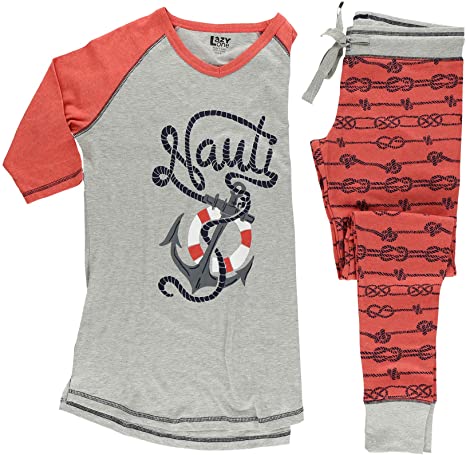 LazyOne Women’s Soft Casual Pajama Leggings and Tall Tee Sets with Cute Fun Prints