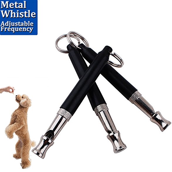 Luniquz Metal Dog Whistle Adjustable High Frequency Training Aide Fetch,Sit,Stop Barking