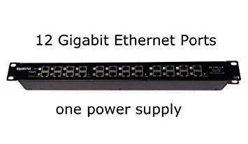 WS-GPOE-12-24v120w gigabit POE 12 Port Power over Ethernet Injector for Mikrotik and Ubiquiti with 24 volt 120 watt supply