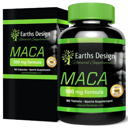 Pure Maca Root Extract, Promotes Reproductive Health and Fertility, Increases Libido in Men and Women, Made in the UK, 500 mg - 90 Capsules