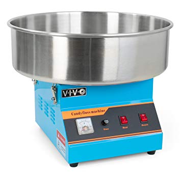 VIVO Blue Electric Commercial Cotton Candy Machine/Floss Maker (CANDY-V001B)