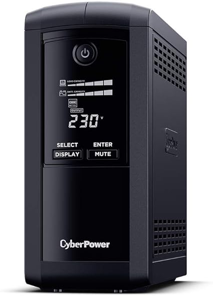 CyberPower VP700EILCD Value Pro Computer Power Supply, 390 W, 230 V, Black