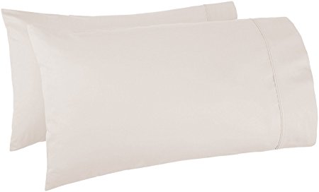 Mayfair Linen 500 Thread Count 100% Egyptian Cotton 2Pc Set of Pillow Cases, Silky Soft & Durable - Standard/Queen Size Ivory