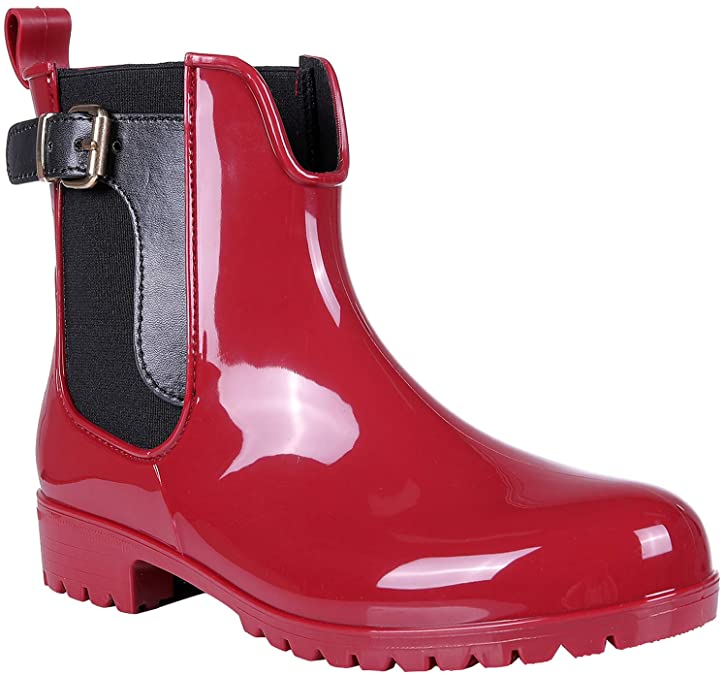 Women's Ankle Rain Boots Waterproof Chelsea Boots