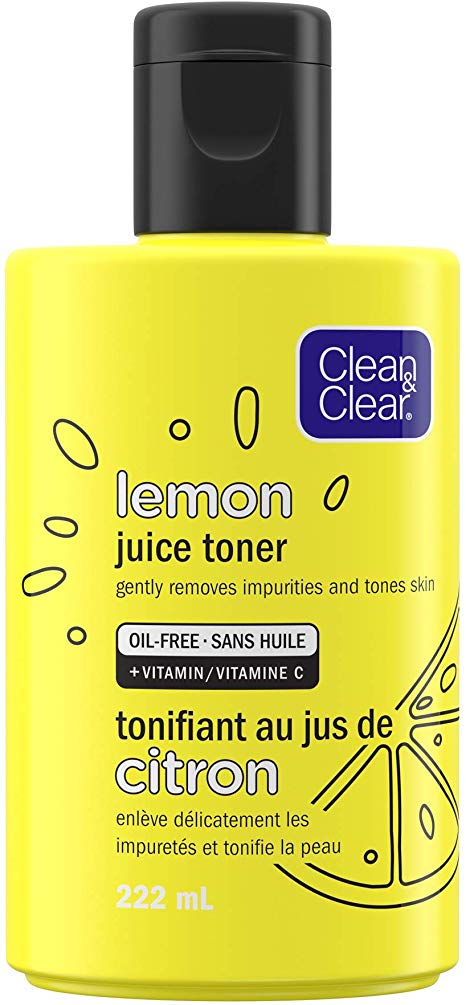 Clean & Clear Lemon Face Toner with Vitamin C, Brightening, Alcohol Free, 222 mL