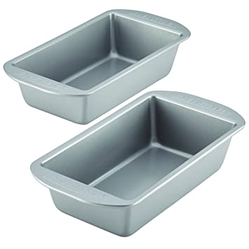 Farberware Nonstick Bakeware Bread and Meat Loaf Pan Set, 2-Piece, Gray