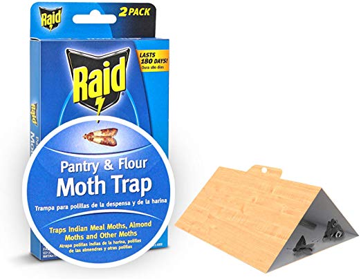 Raid Pantry & Flour Moth Trap, Set of 8 Pantry Moth Traps, Cabinet & Cupboard Moth Traps, Safe & Effective Pantry Moth Trap, Non-Toxic Kitchen Moth Trap, Insecticide-Free Pheromone Traps for Food Moth