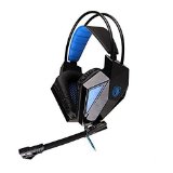 Upgraded Version of Sades 708  AFUNTA Sades 709 Wired Professional Game Headphone Gaming Headset Stereo Earphone with Mic Micphone for PC Desktop Laptop Notebook Android Tablet Smartphone MP3 Cell Phone iPhone iPad iPod black