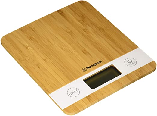 Westinghouse WKS24 Digital Kitchen Scale, One Size, Bamboo Finish