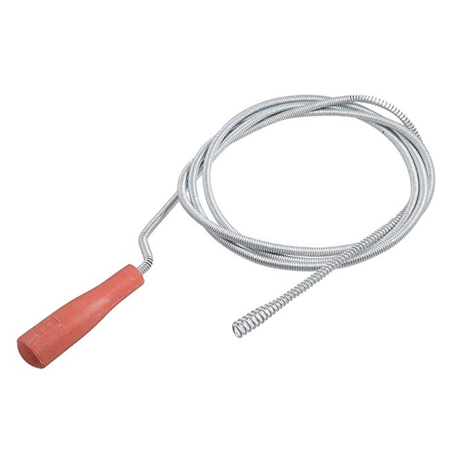 Sink Cleaner Tool - TOOGOO(R) Plastic Grip Snake Spring Pipe Rod Sink Drain Cleaner Tool 2.5M