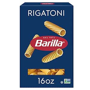 Barilla Rigatoni Pasta, 16 oz. Box - Non-GMO Pasta Made with Durum Wheat Semolina - Kosher Certified Pasta