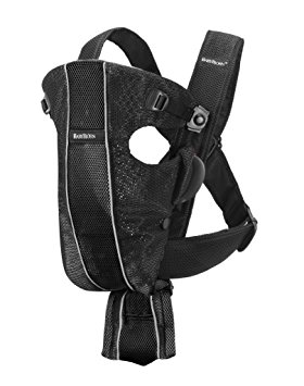 BABYBJORN Baby Carrier Original - Black/Silver Lines, Mesh