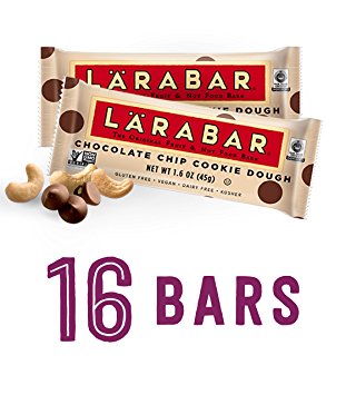 Larabar Gluten Free Bar, Chocolate Chip Cookie Dough, 1.6 oz Bars (16 Count)