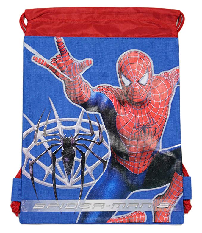 Blue Spiderman Drawstring Bag - Kids Drawstring Backpack