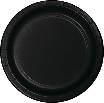 75-Count Value Pack Paper Dessert Plates, Black Velvet