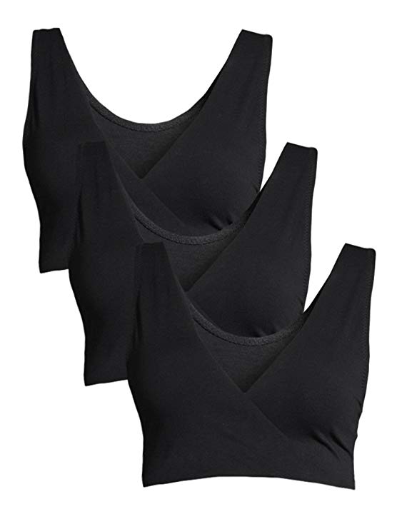 Lamaze Womens Cotton Spandex Sleep Bra for Nursing and Maternity