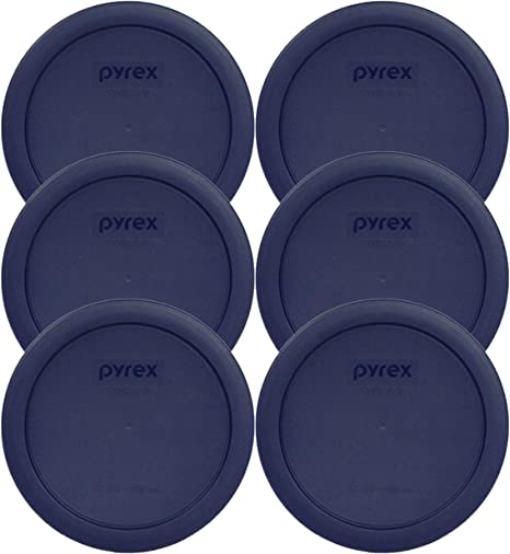 Pyrex 7201-PC Round 4 Cup Storage Lid for Glass Bowls (6, Blue)