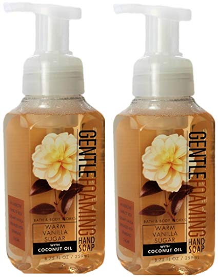 Bath and Body Works Gentle Foaming Hand Soap, Warm Vanilla Sugar 8.75 Ounce (2-Pack)