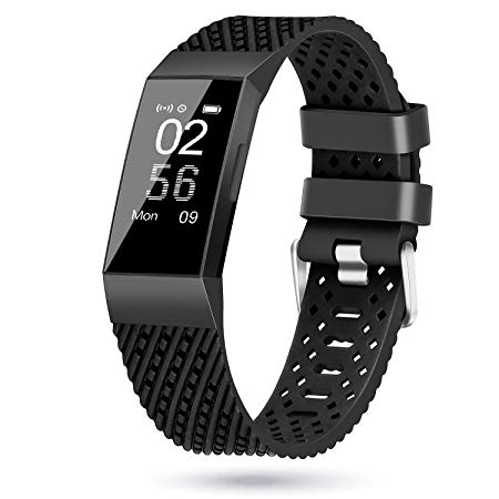 X4-Tech Compatible with Fitbit Charge 3 Bands Small Large for Women Men, Choose Color Soft Silicone Sports Replacement Accessory Band for Charge 3 Fitness Tracker