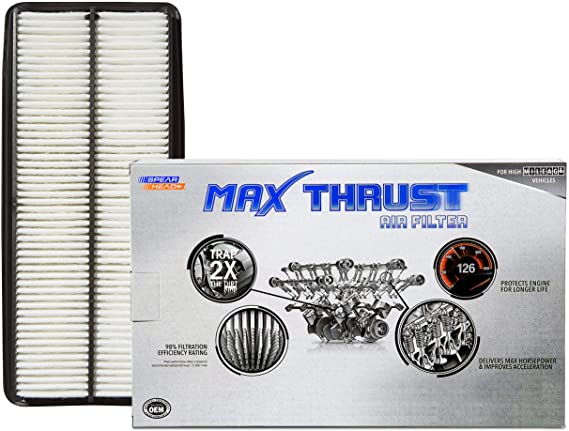 Spearhead Max Thrust Performance Engine Air Filter For All Mileage Vehicles - Increases Power & Improves Acceleration (MT-600)