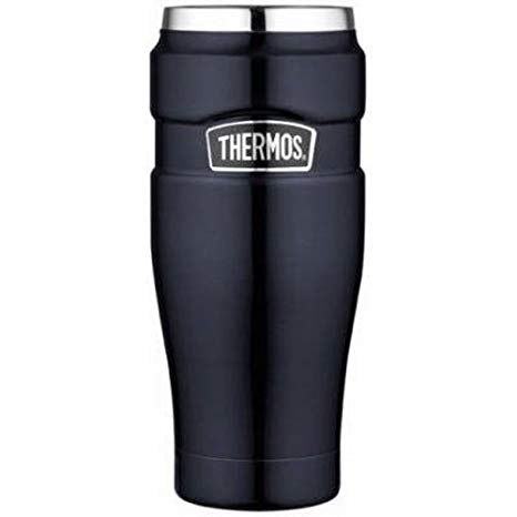 THERMOS Stainless Steel King 16 Ounce Travel Tumbler, Midnight Blue