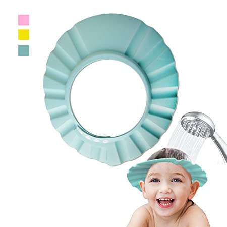 Gimilife Baby Hat Child Kid Shampoo Bath Shower Wash Hair Shield Cap (Green)