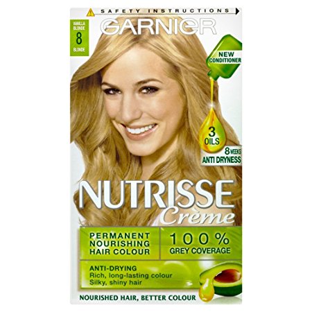 Garnier Nutrisse Crème Permanent Hair Colour 8 Vanilla Blonde