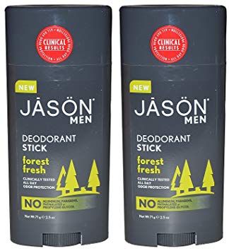 Jason Natural Products Men's Deodorant Stick Forest Fresh Pack of 2