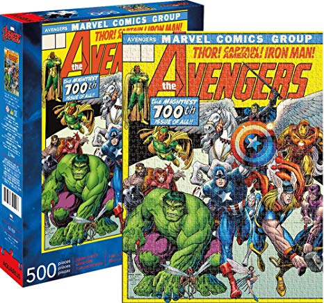 Aquarius Marvel Avengers Cover 500 Pc Puzzle, Multicolor