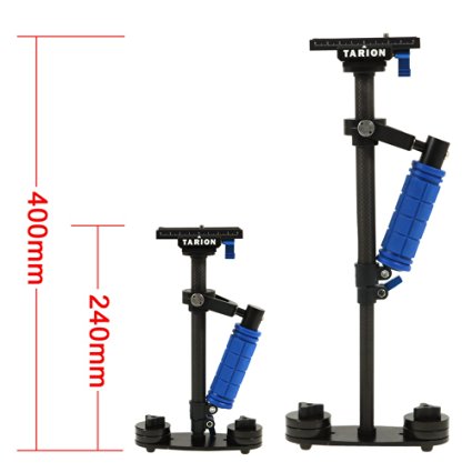 TARION 0.4m/15.7" Mini Hand Held SV-HD Camera Stabilizer Rig Single Handle Arm with Quick Release Dv Dslr Camera Video Filming Blue