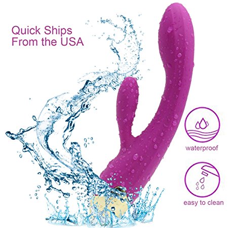 Smart Computer Vibrator Handheld Waterproof Cordless Massager - USB Rechargeable Therapeutic Wand Massager for Muscle Aches in the Back, Neck and Shoulder (Purple)