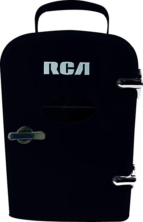 Compact refrigerators by RCA - Multi Colors, Office Product, small meal cool, Beverage, Drinks (Black)