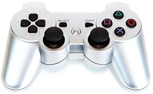 Bowink Wireless Bluetooth Controller For PS3 Double Shock ( Silver )