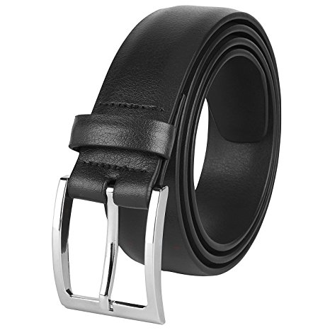 Savile Row Men's Dress Belt 35MM 1.5" wide Black Brown & Reversible