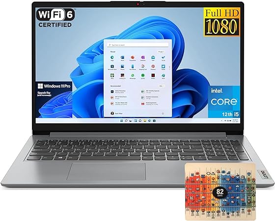 Lenovo 2024 Newest IdeaPad Laptop, 15.6" FHD Display, Intel 12th Gen core i5-1235U, 16GB RAM, 512GB PCIe4.0 SSD, Webcam, Wi-Fi6, Bluetooth, Windows 11 pro