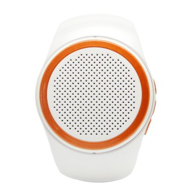 Lamyik Portable Bluetooth Speaker Watch with FM Radio and Hands Free Microphone Support Micro Memory Card and Bluetooth Shooting White