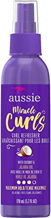 Aussie Miracle Curls Refresher Spray Gel With Coconut & Jojoba Oil, 170 milliliters