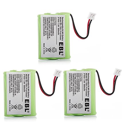 Pack of 3 EBL Rechargeable Replacement Cordless Phone Battery for Home Phone V-Tech 89-1323-00-00 8913230000 89-0099-00-00