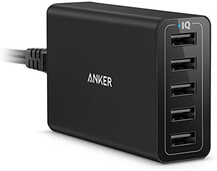 Anker USB Charger PowerPort 5 (40W 5-Port USB Charging Hub) Multi-Port Wall Charger for iPhone 6s / 6 / 6 Plus / 5 / 5s, iPad Air 2 / mini 3, Galaxy S6 / S6 Edge and More